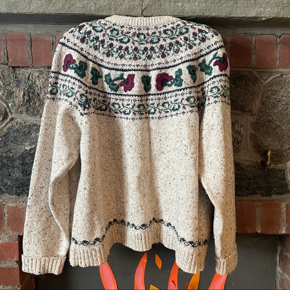 90s Y2K granny chic cottage core Northern Reflections fair isle cardigan Pansy - Picture 6 of 14